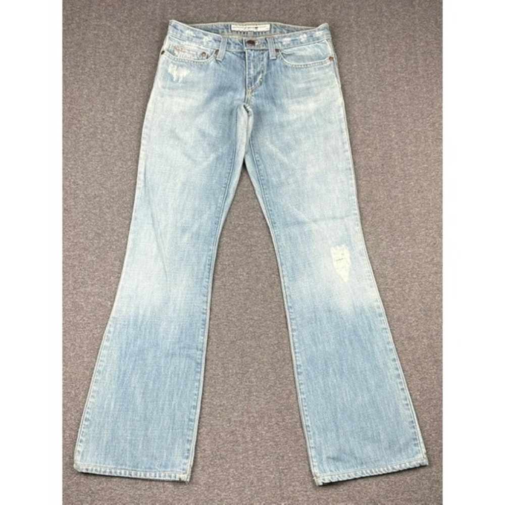 Joes Jeans Womens 26 Light Blue Distressed Flare Leg Denim Made in USA 5410B17